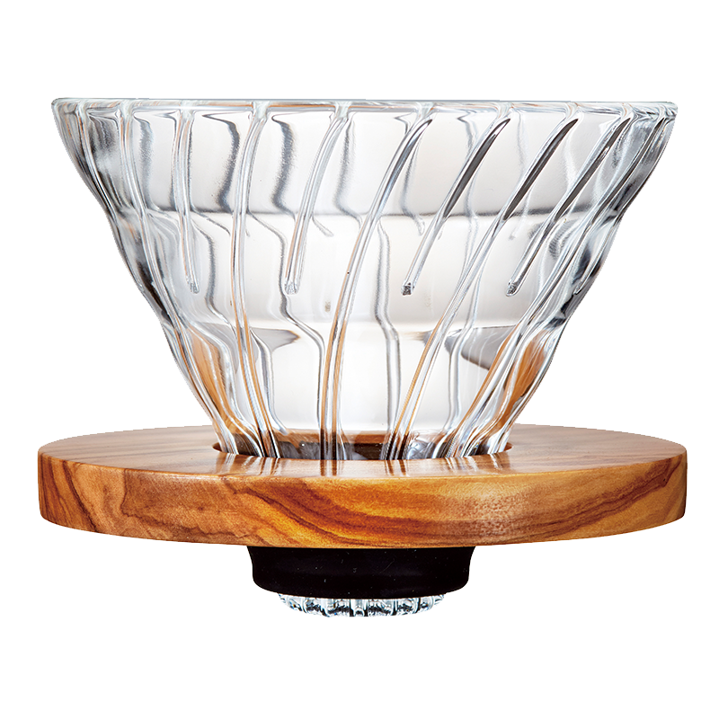 V60 Olive Wood Glass Dripper, 02 Size · HARIO Europe