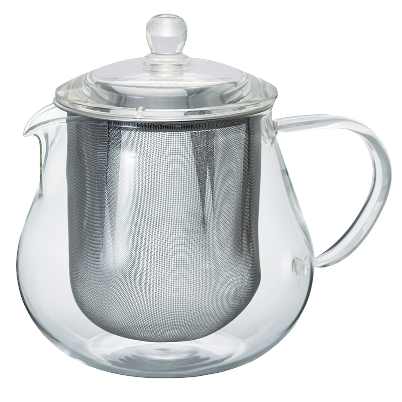 Heatproof Glass Leaf Teapot Clear, 450/700mL