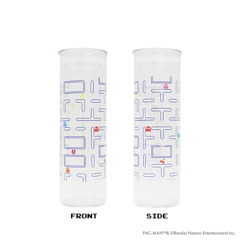 HARIO x Pac-Man crossover storage canister front and back design