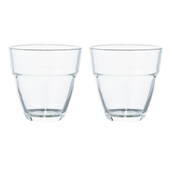 Stackable Glass Cups, 2pcs Set