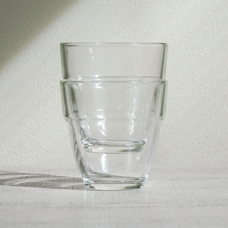 Stackable Glass Cups, 2pcs Set