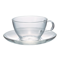 Heatproof Glass Tea Cup & Saucer